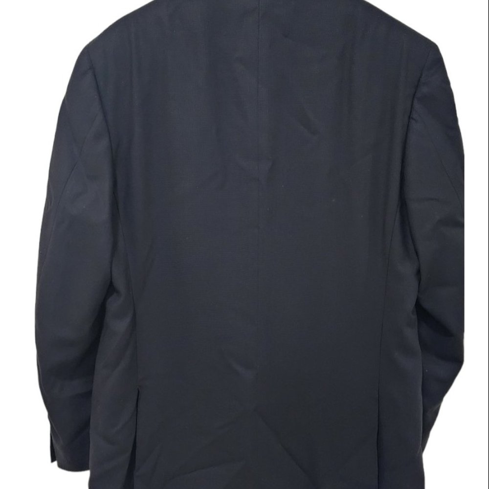 Canali Brown Label Travel Water Resistant 13290 Black Two Button Wool Blazer 44 - Picture 7 of 8